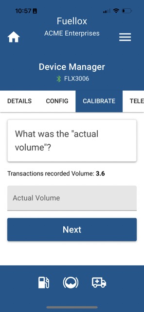 Enter Corrected Volume