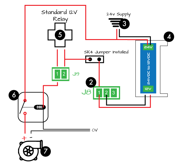 24V DC Pump or Solenoid Relay